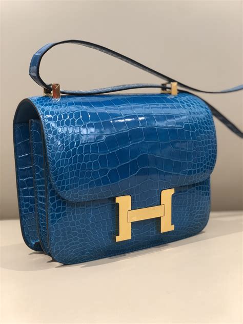 hermes blue alligator constance|Hermes constance bags review.